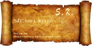 Sátori Kitti névjegykártya